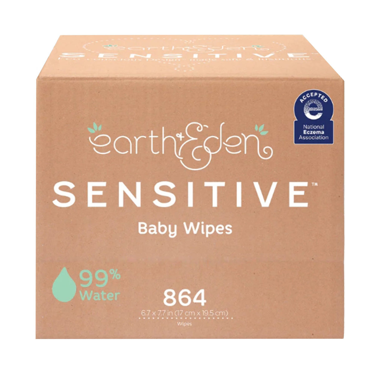 Baby Wipe Earth & Eden Sensitive Soft Pack Unscented 72 Count - BeHope