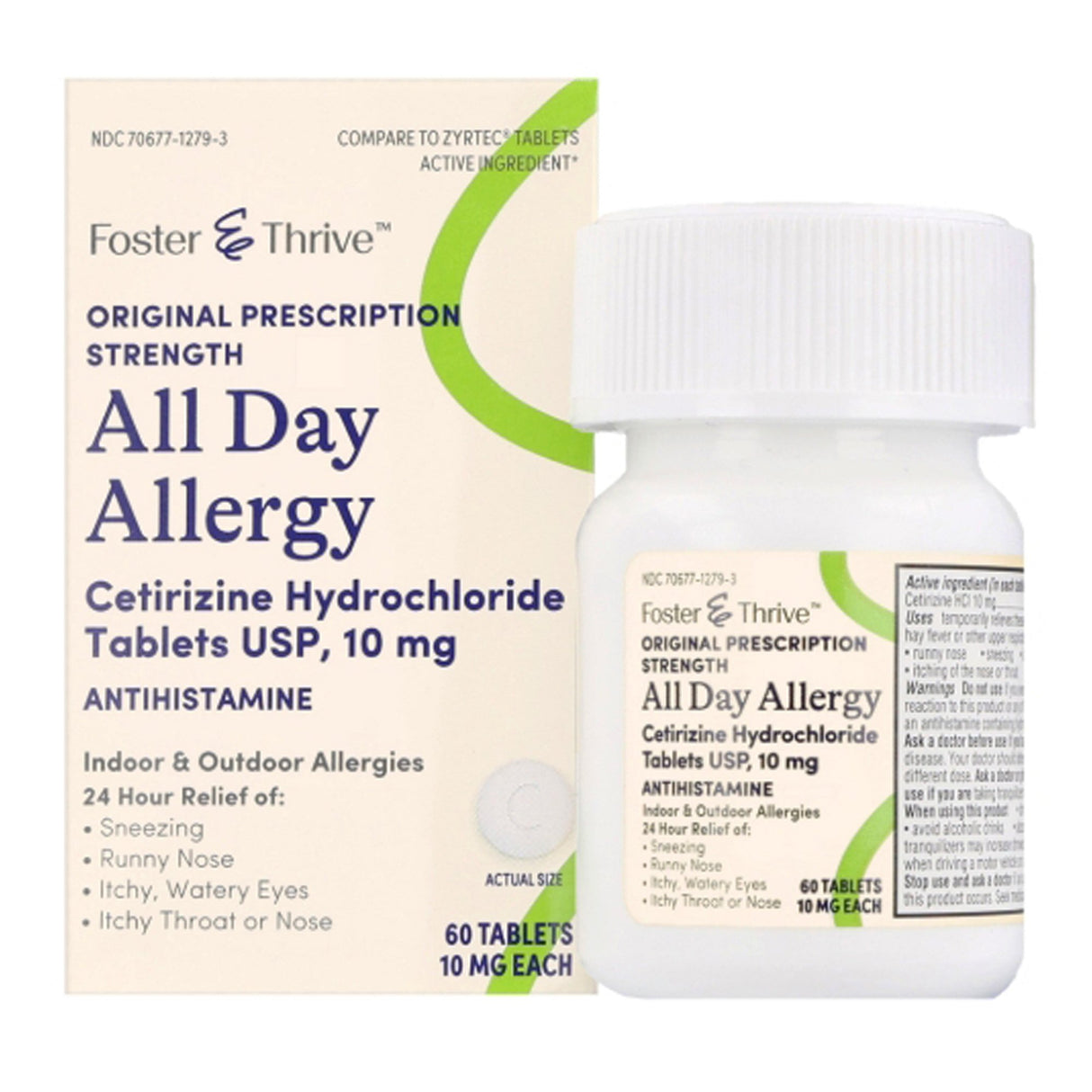 Allergy Relief Foster & Thrive™ 10 mg Strength Tablet 60 per Bottle - BeHope