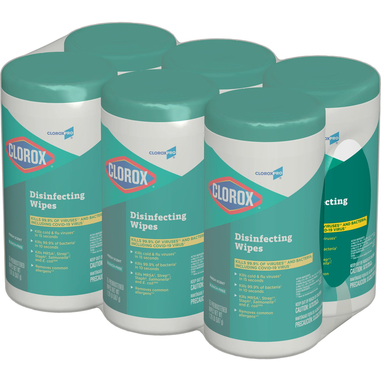 Surface Disinfectant CloroxPro™ Clorox® Premoistened Manual Pull Wipe 75 Count Canister Fresh Scent NonSterile - BeHope