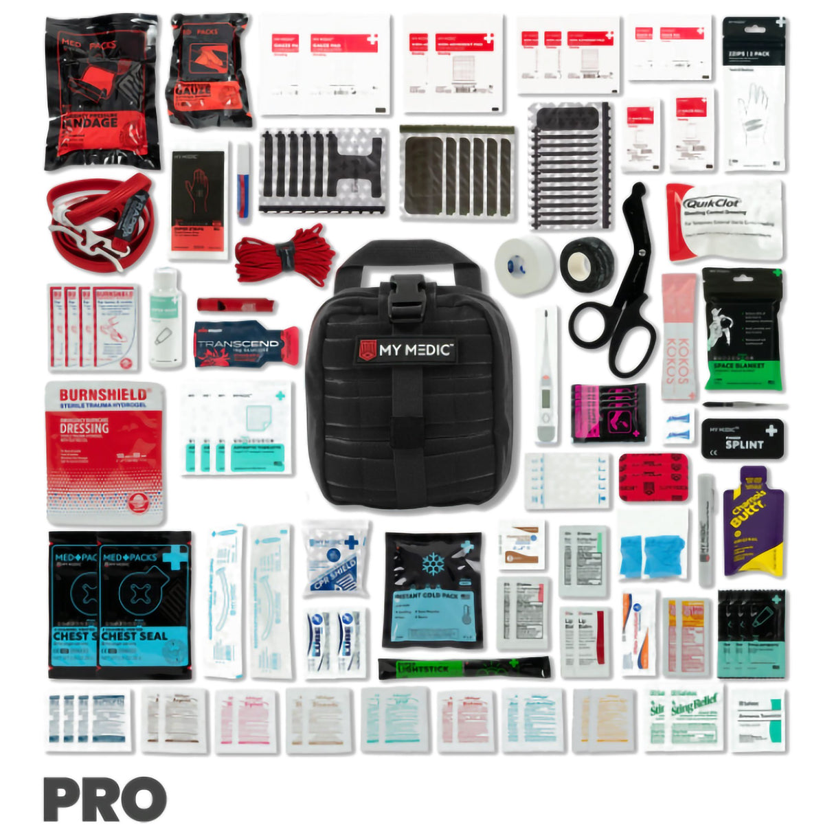 First Aid Kit My Medic™ MYFAK Pro Black Nylon Bag - BeHope