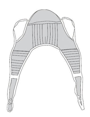 U-sling Padded Polyester Small 29 X59 W/head Support - BeHope