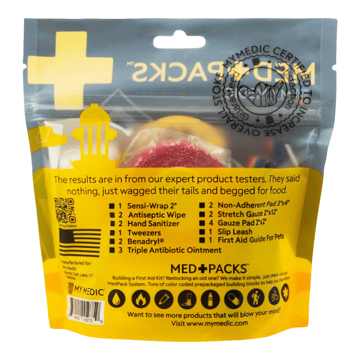 Pet First Aid Kit My Medic™ MED PACKS Pet Medic Plastic Pouch - BeHope