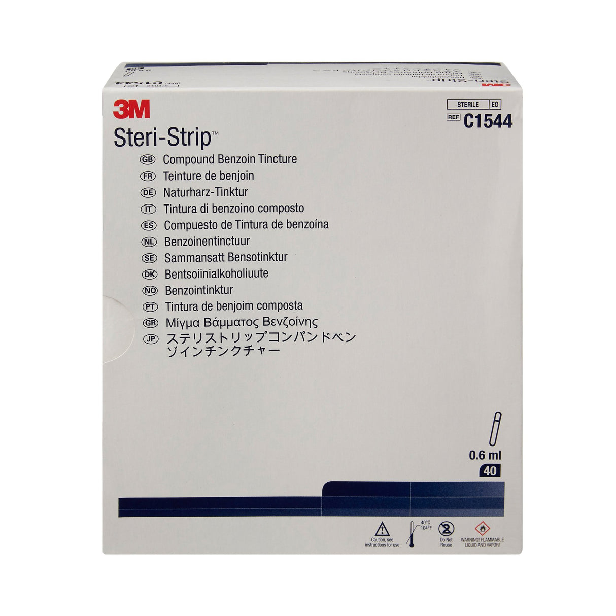 Antiseptic Benzoin Tincture 3M™ Steri-Strip™ Topical Liquid 0.667 mL Ampule - BeHope