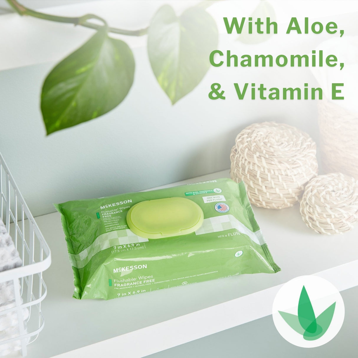 Flushable Personal Wipe McKesson Soft Pack Scented 48 Count - BeHope