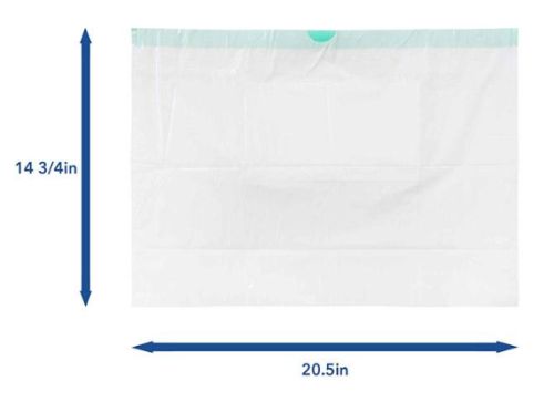 Carebag Commode Pail Liners (20-1/2x15-3/4 ) 16 Oz. Bx/20 - BeHope