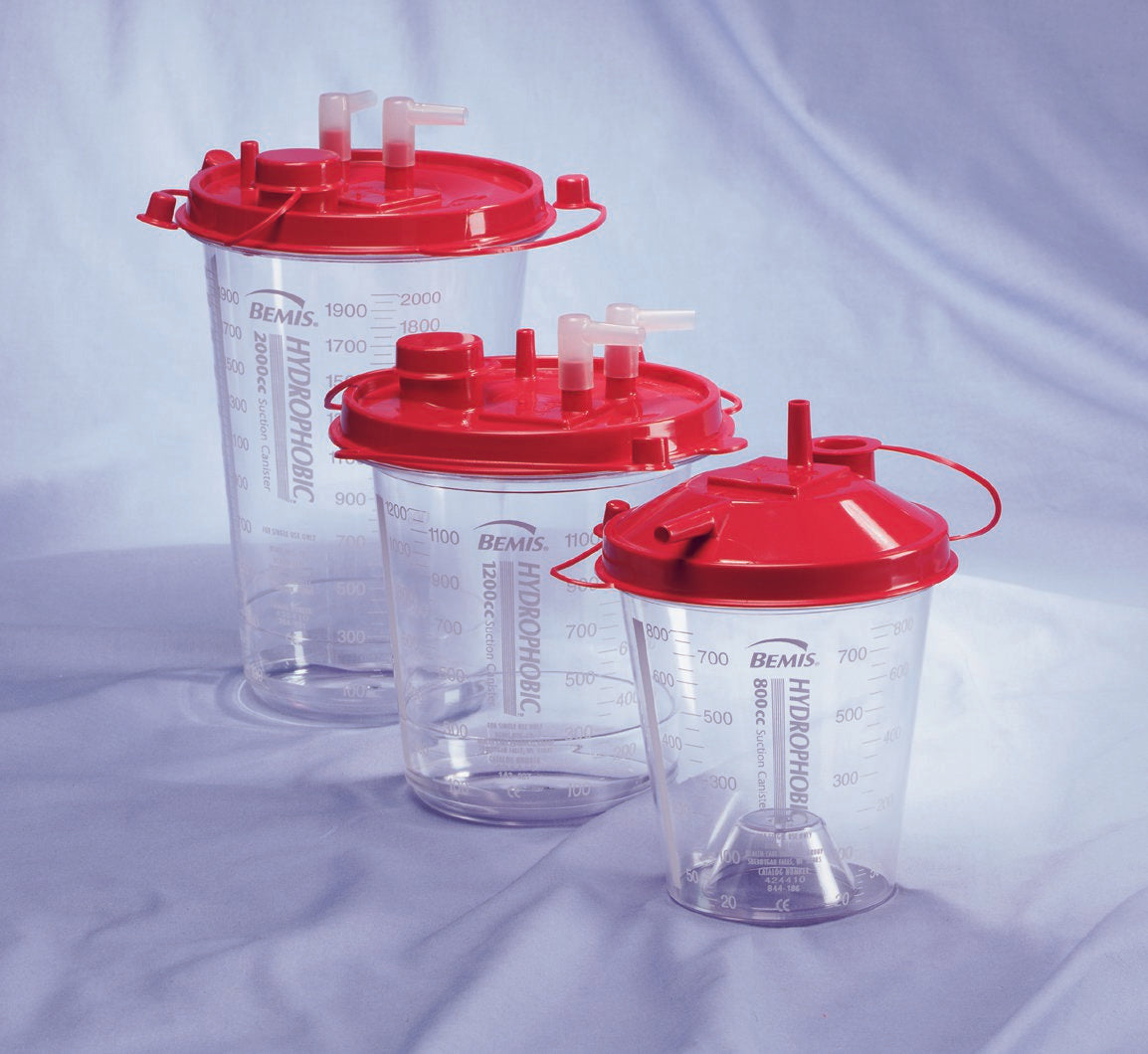 Rigid Suction Canister Hi-Flow™ 1200 mL Pour Lid - BeHope