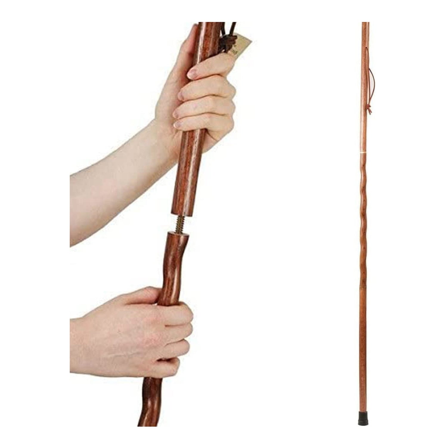 Walking Stick Brazos™ Twisted Traveler's Stick Wood 55 Inch Height Red Oak - BeHope