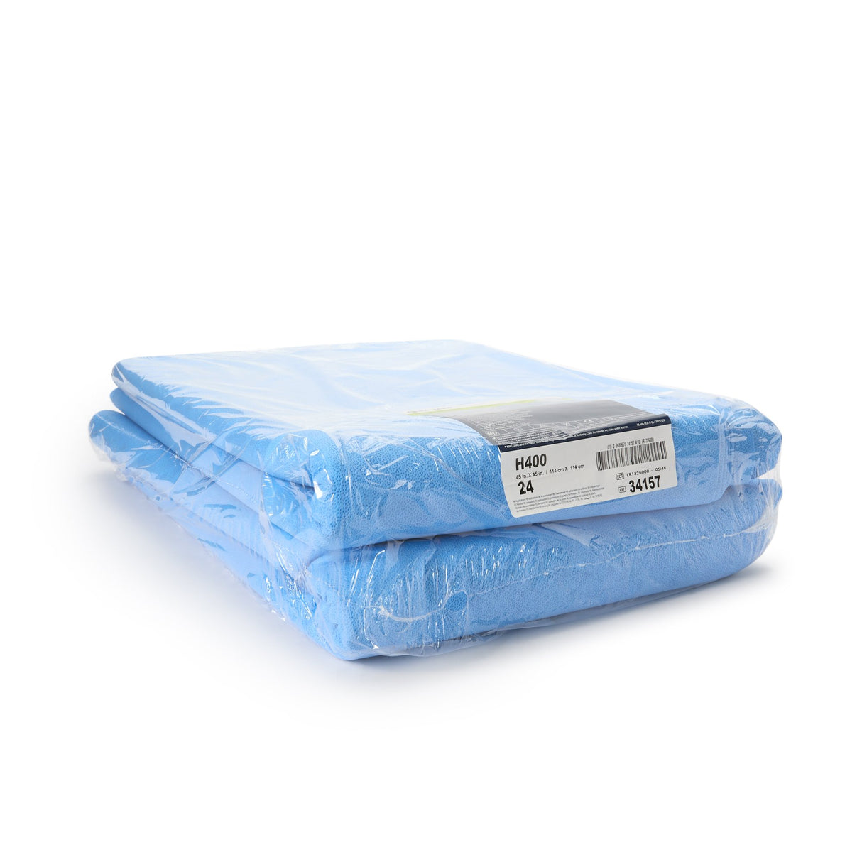 QUICK CHECK* H400 Sterilization Wrap White / Blue 45 X 45 Inch Dual Layer SMS Polypropylene Steam / EO Gas / Hydrogen Peroxide - BeHope