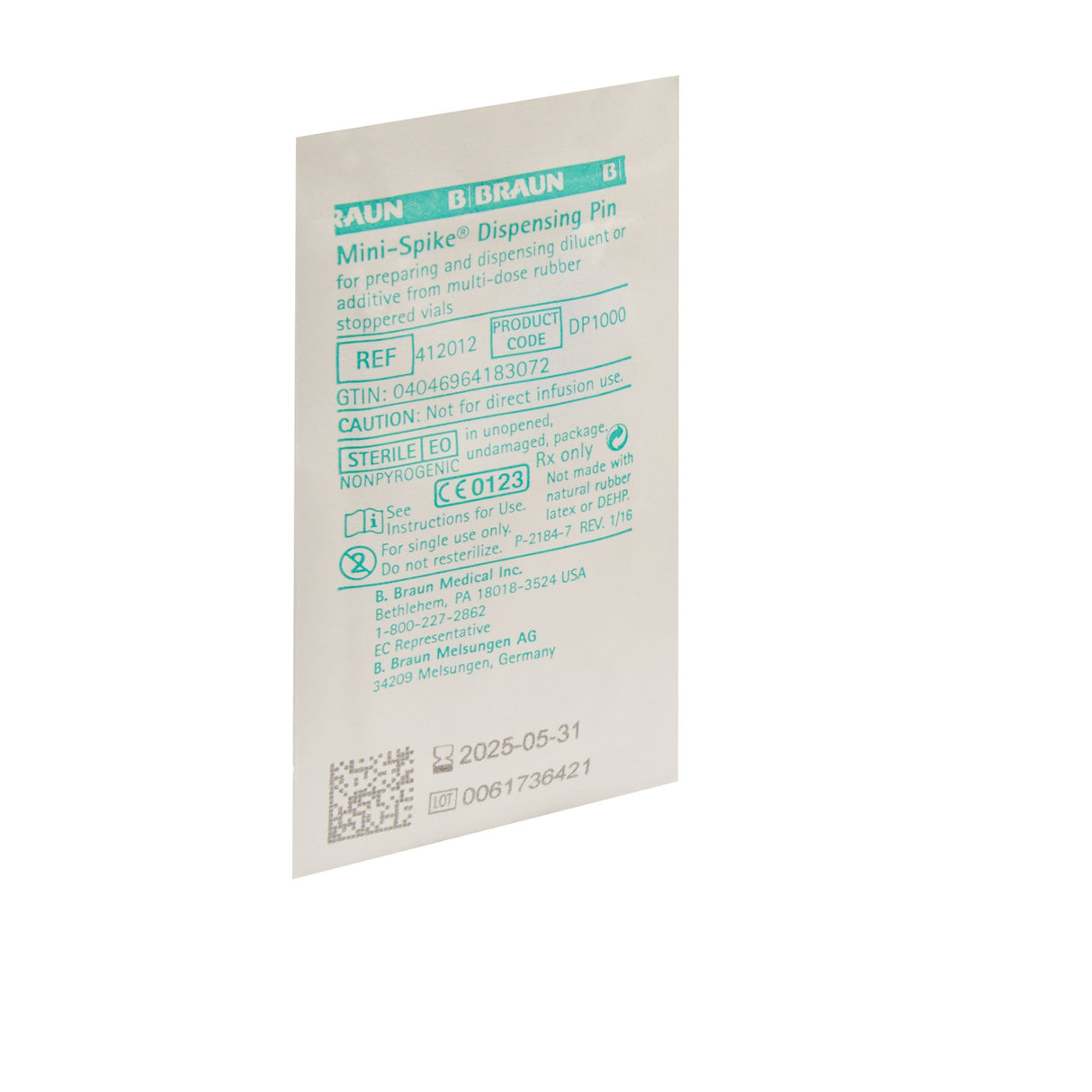 IV Additive Dispensing Pin Mini-Spike Needle-free, Luer Lock - BeHope