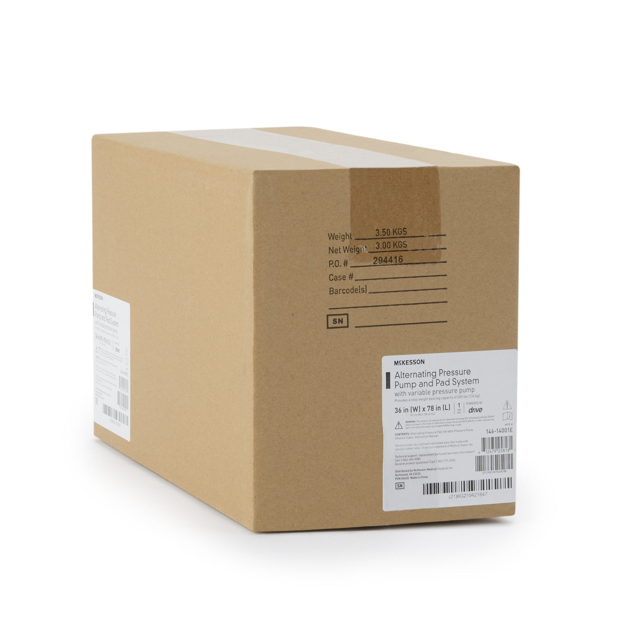 Variable Pressure Pump and Mattress Pad System McKesson Pressure Redistribution 78 L X 36 W Inch For Mattresses - BeHope