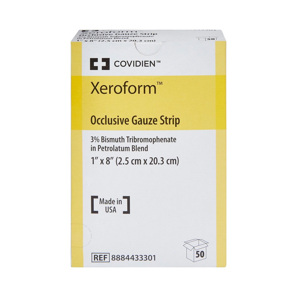 Xeroform Petrolatum Impregnated Dressing Xeroformâ„¢ Occlusive Strip 1 X 8 Inch Sterile - BeHope