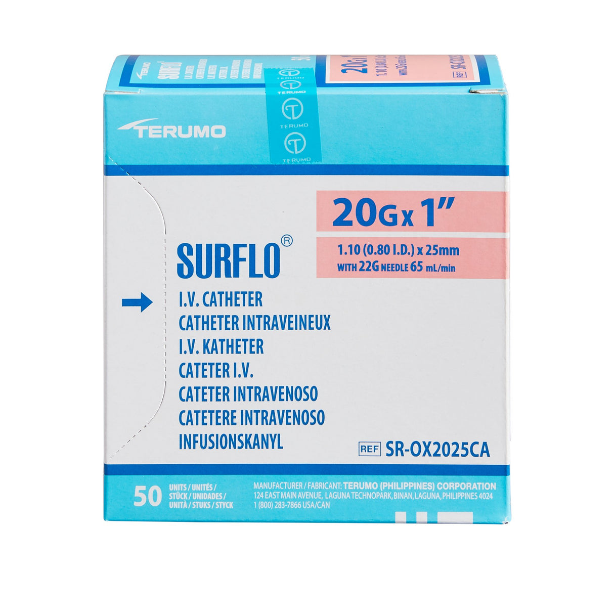 Peripheral IV Catheter Surflo® Flexible Thinwall ETFE Straight Hub Non Blood Control Non-Safety - BeHope