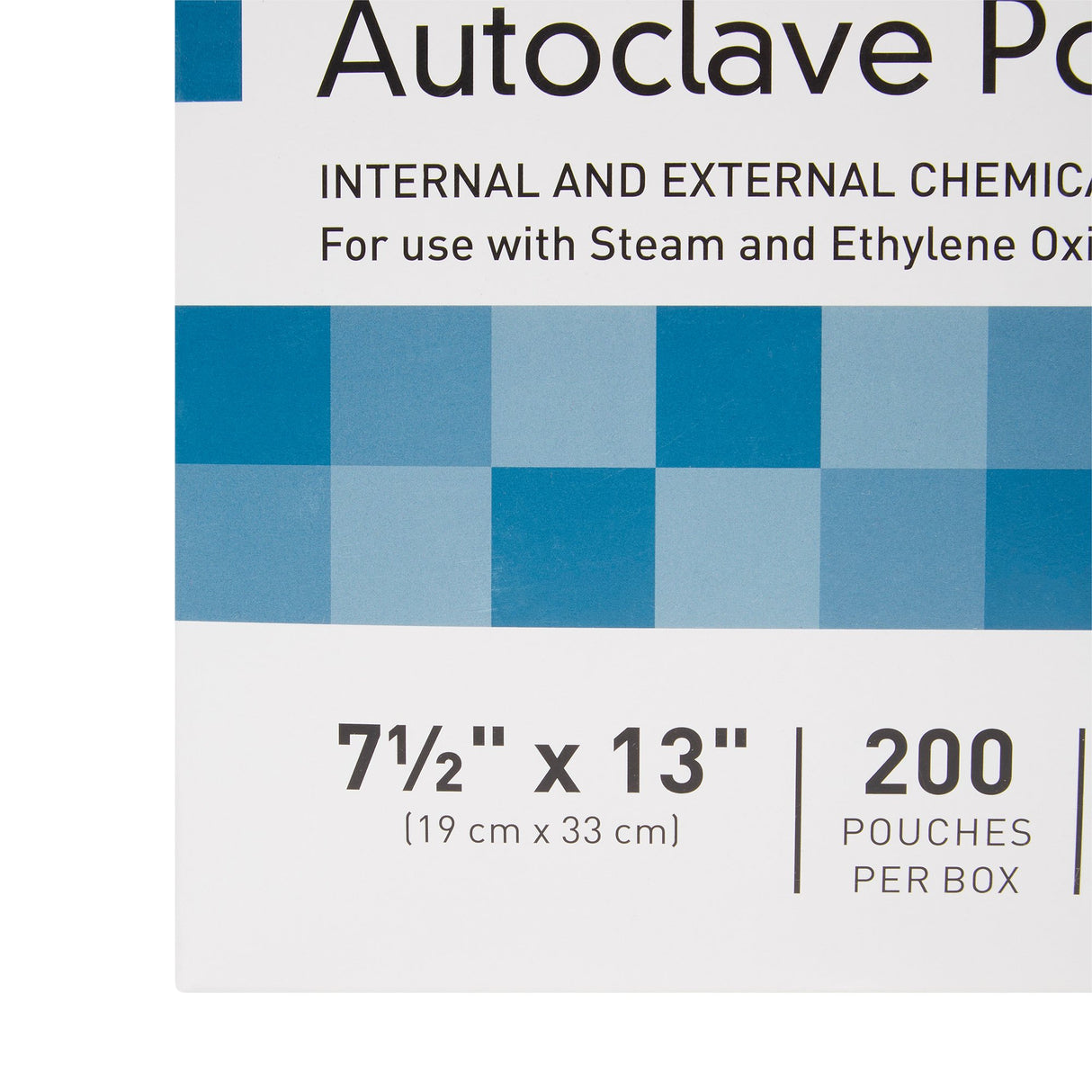 Sterilization Pouch McKesson Ethylene Oxide (EO) Gas / Steam 7-1/2 X 13 Inch Transparent Blue / White Self Seal Paper / Film - BeHope