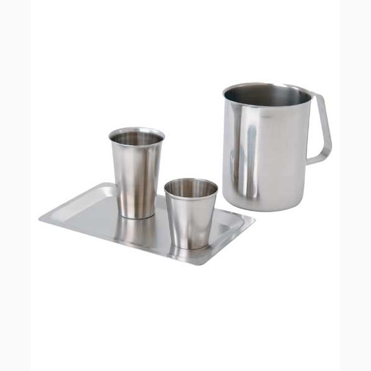 Service Tray Medegen 6-5/8 X 10-1/8 X 3/8 Inch Silver Stainless Steel - BeHope