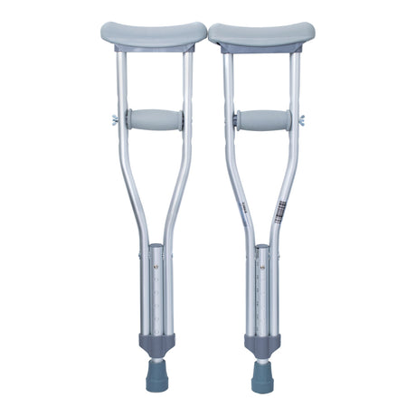 Underarm Crutches McKesson Pediatric 3 Foot 7 Inch to 4 Foot User Height Aluminum Frame 175 lbs. Weight Capacity - BeHope