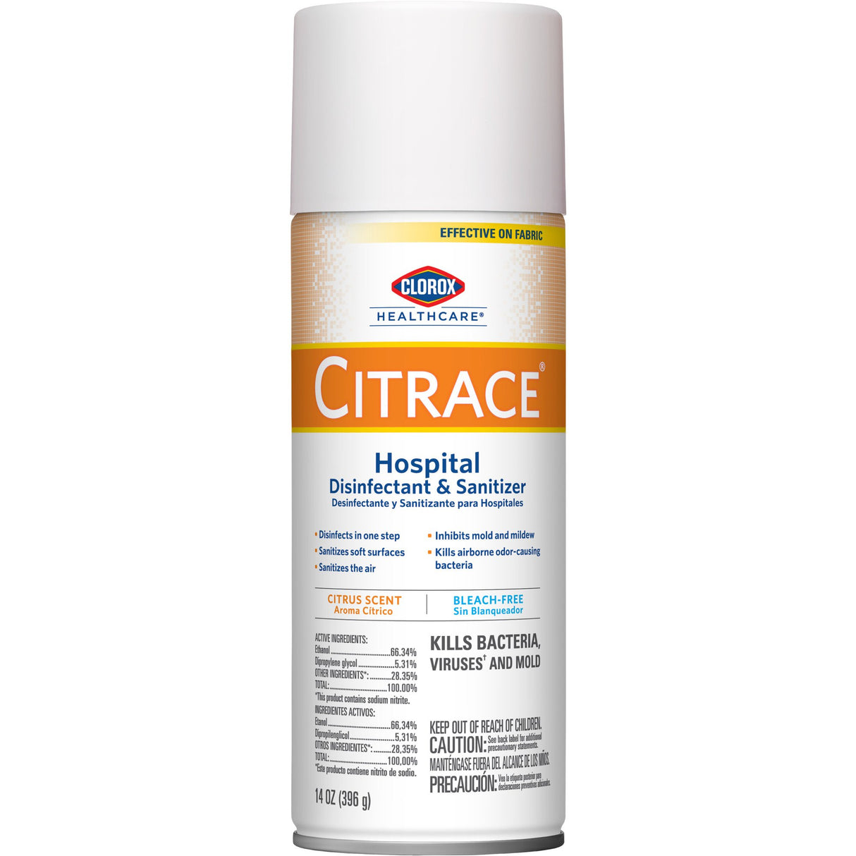 Surface Disinfectant / Sanitizer Clorox Healthcare® Citrace® Hospital Alcohol Based Aerosol Spray Liquid 14 oz. Can Citrus Scent NonSterile - BeHope