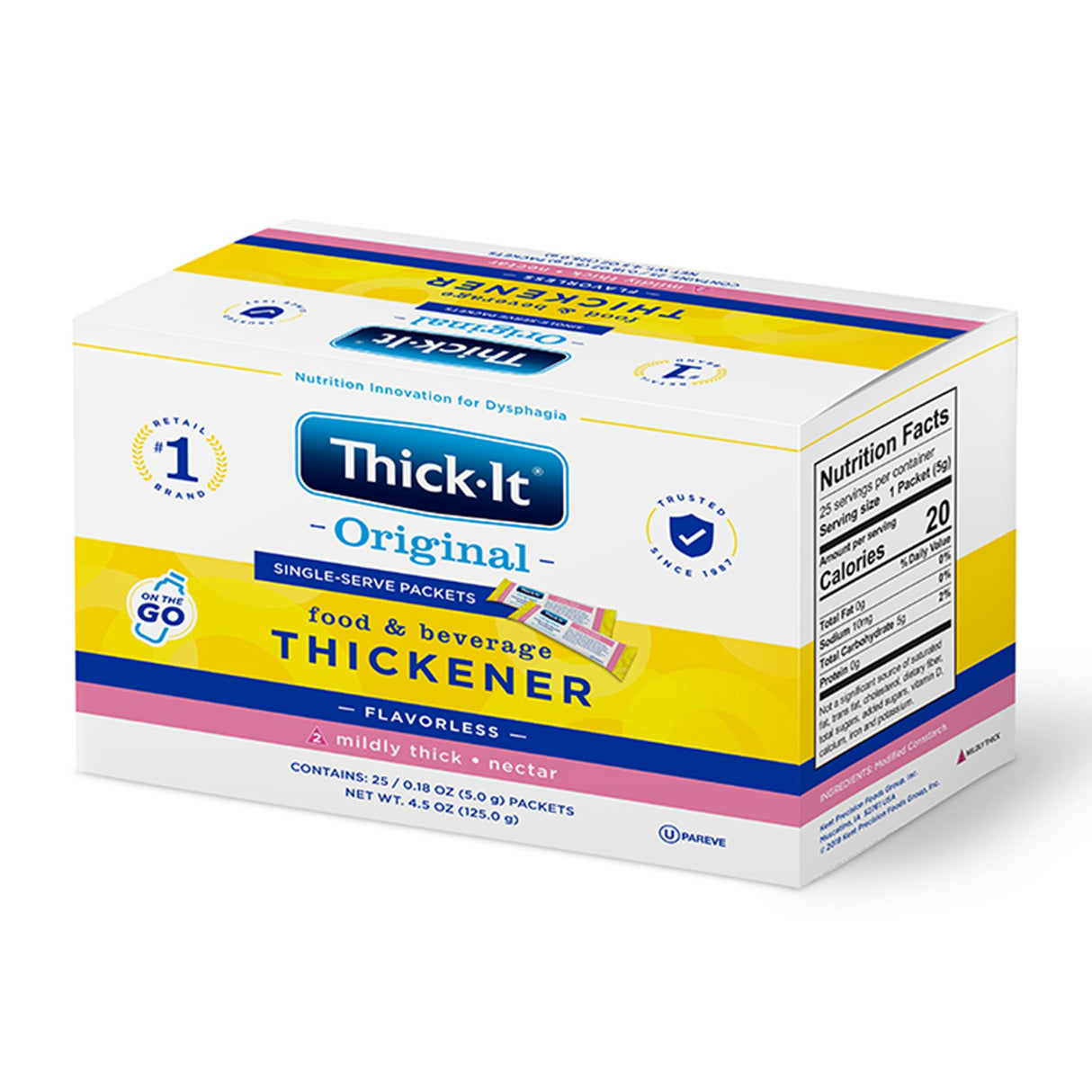 Food and Beverage Thickener Thick-It® Original 5 Gram Individual Packet Unflavored Powder IDDSI Level 2 Mildly Thick - BeHope