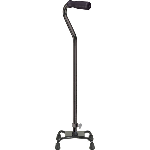 Quad Cane-small Base Black With Foam Grip - BeHope