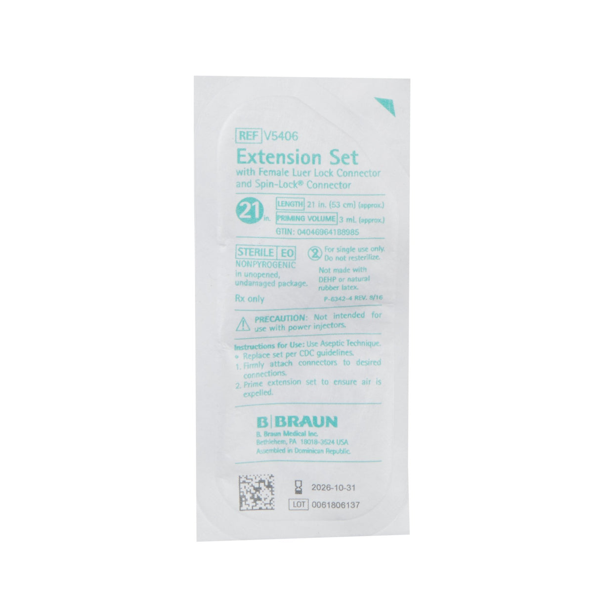 IV Extension Set Standard Bore 21 Inch Tubing Without Filter - BeHope