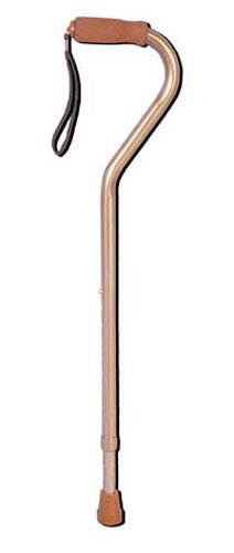 Deluxe Adjustable Cane Offset W/wrist Strap-bronze - BeHope
