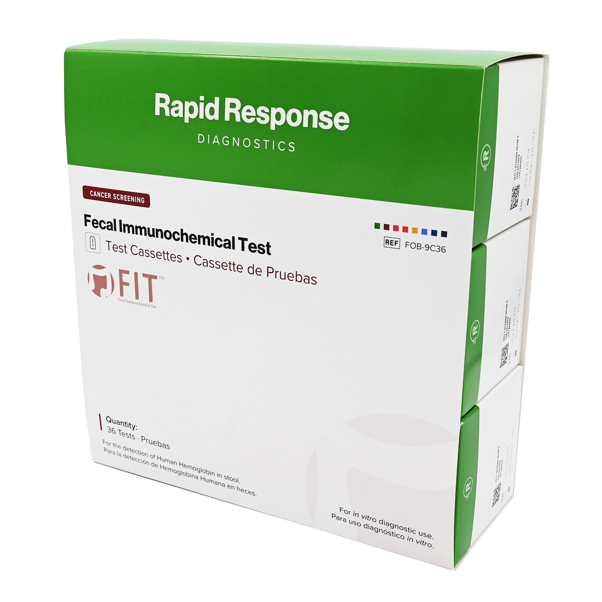 Cancer Screening Test Kit Rapid Response™ Fecal Occult Blood Test (iFOB or FIT) 36 Tests CLIA Waived - BeHope