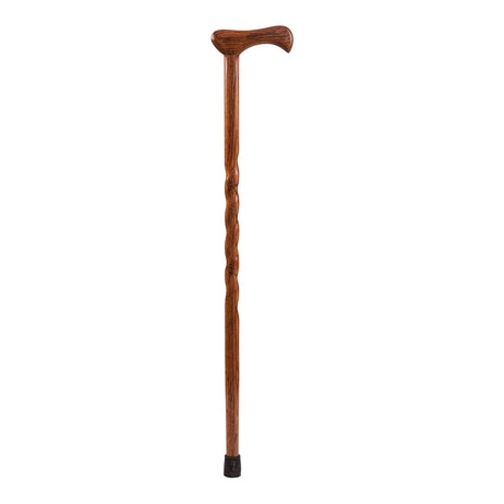 T-Handle Cane Brazos™ Twisted Wood 37 Inch Height Red Oak - BeHope
