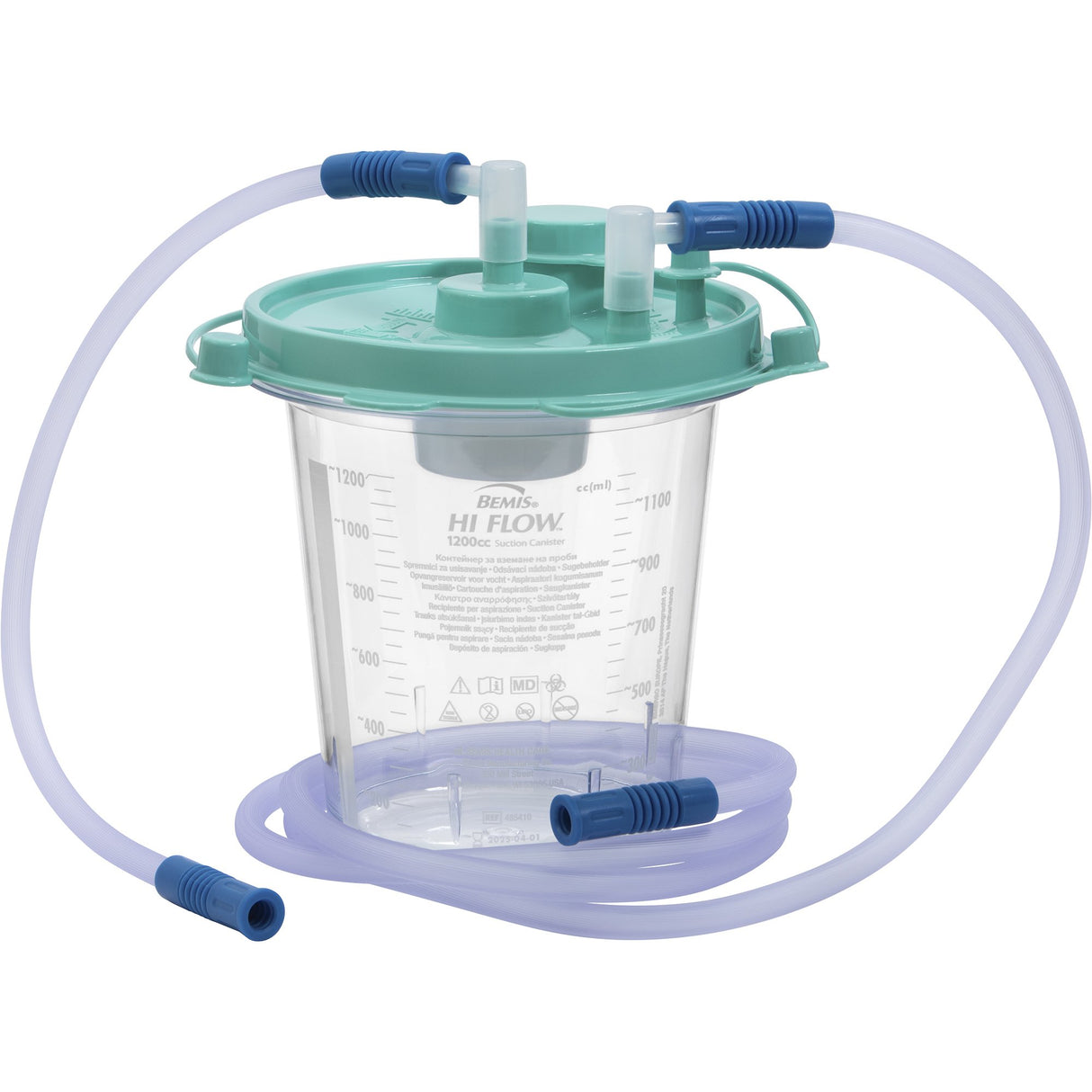 Rigid Suction Canister Kit Hi-Flow™ 1200 mL Pour Lid - BeHope