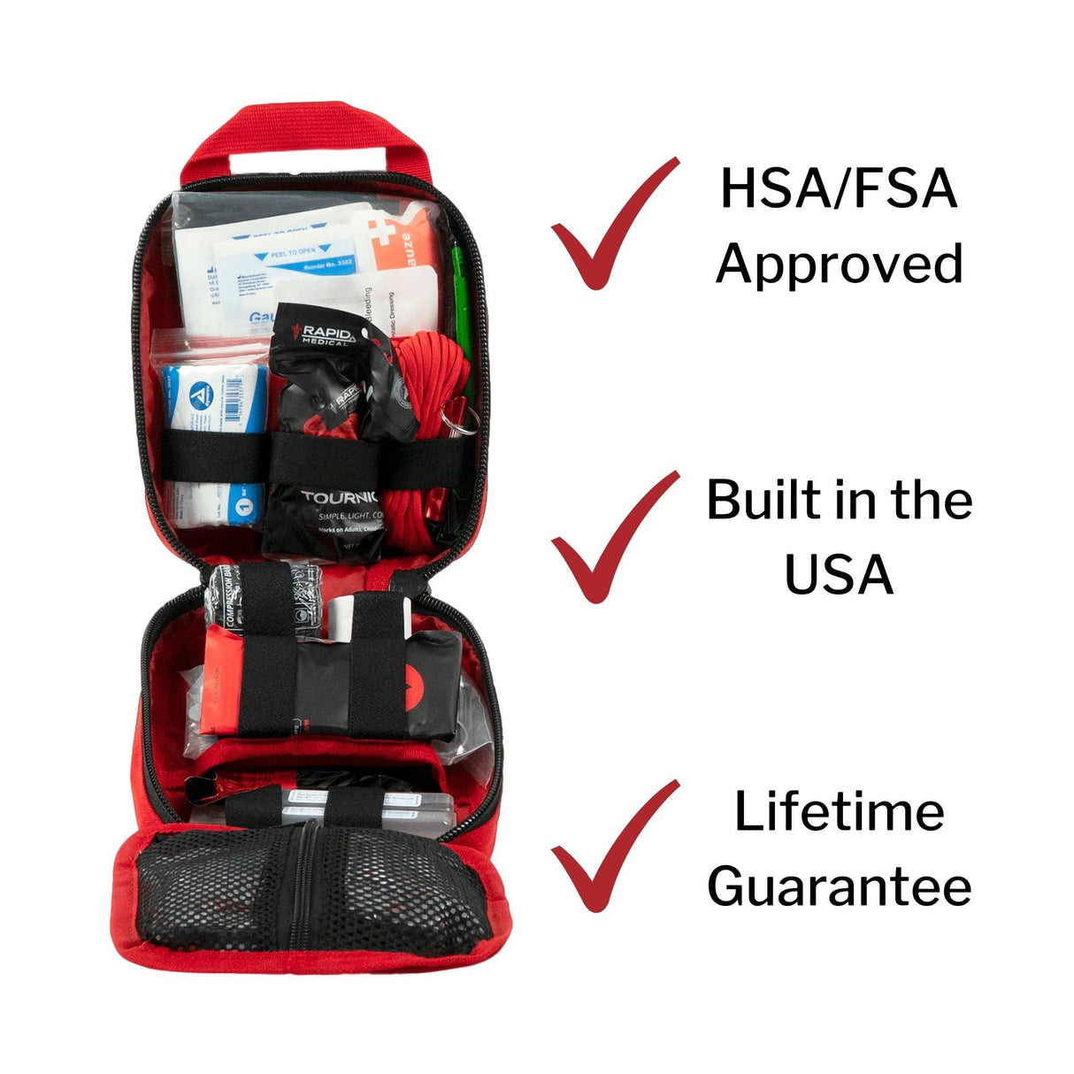 First Aid Kit My Medic™ MYFAK Pro Red Nylon Bag - BeHope