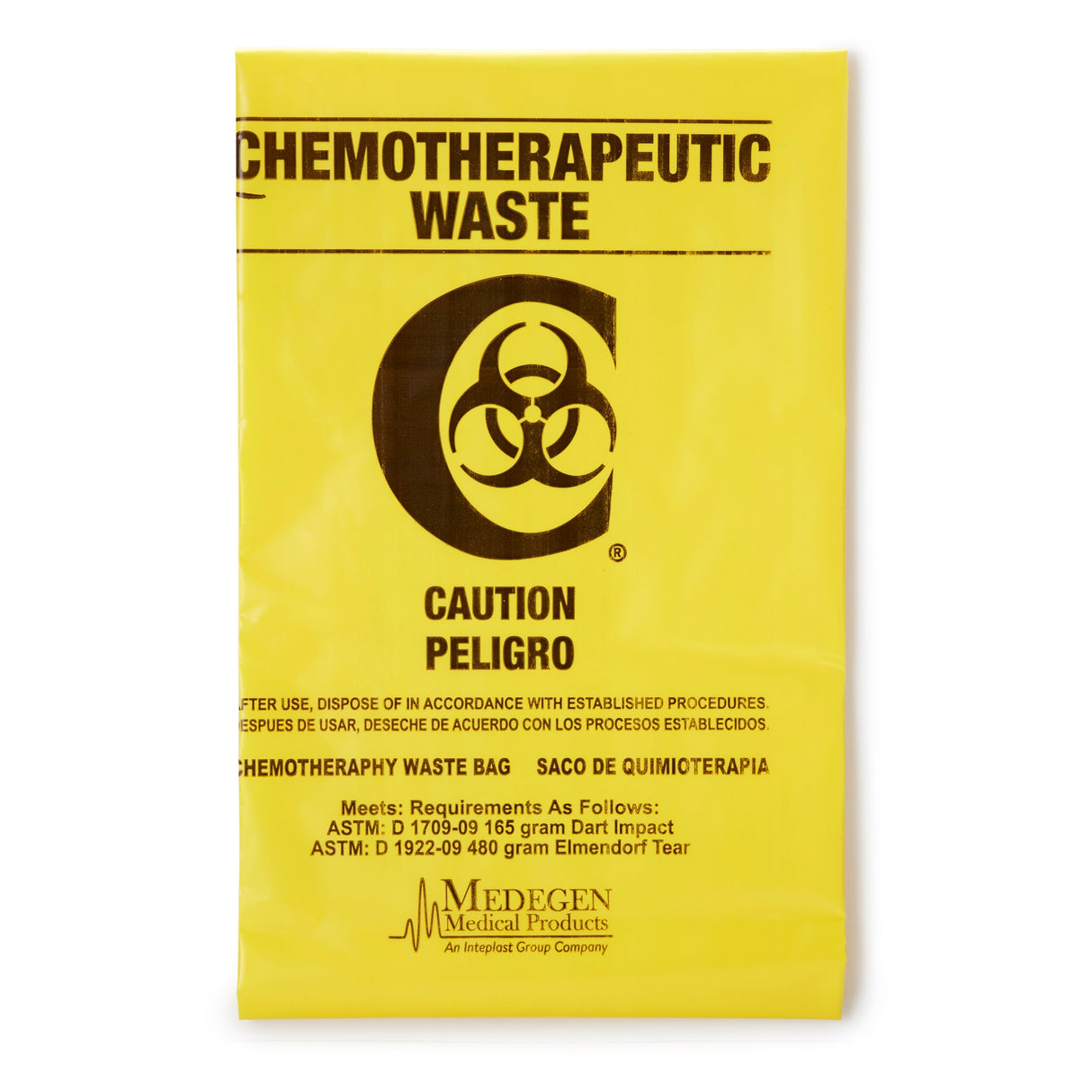 Chemotherapy Waste Bag McKesson Biohazard Symbol / Chemotherapeutic Waste / Caution 30 to 33 gal. Yellow 31 X 41 Inch - BeHope