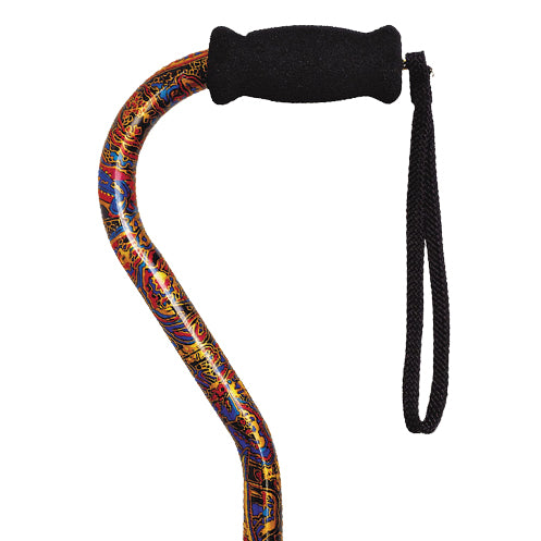 Offset Handle Aluminum Cane Color Paisley (each) - BeHope