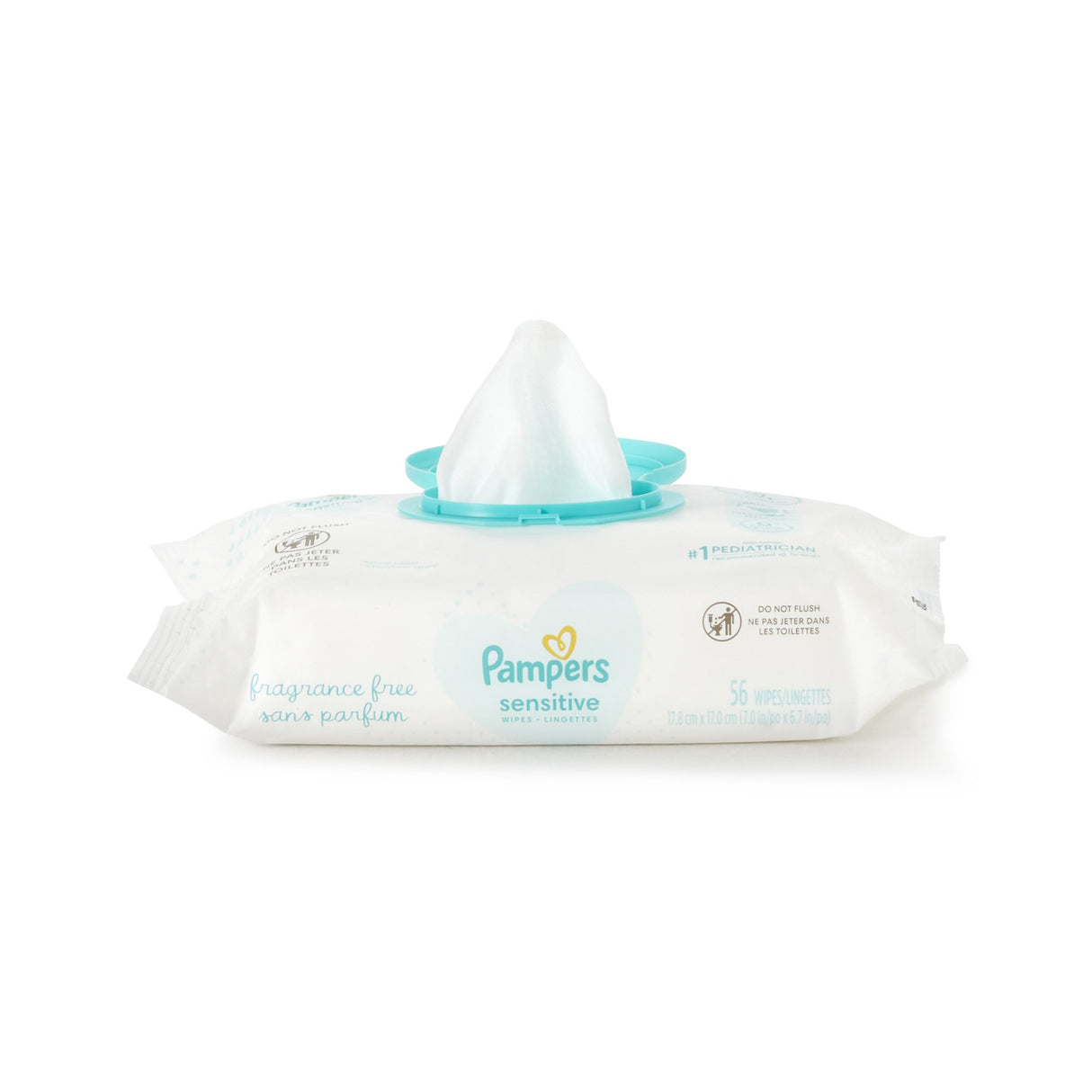 Baby Wipe Pampers® Sensitive Soft Pack Unscented 56 Count - BeHope