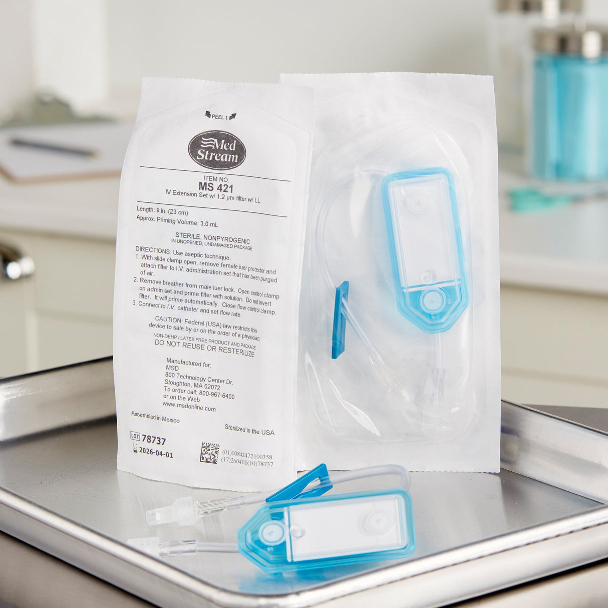 IV Extension Set McKesson Standard Bore 9 Inch Tubing 1.2 Micron Filter Sterile - BeHope