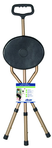 Cane Seat Adjustable W/nylon Handle Bronze Folding - BeHope