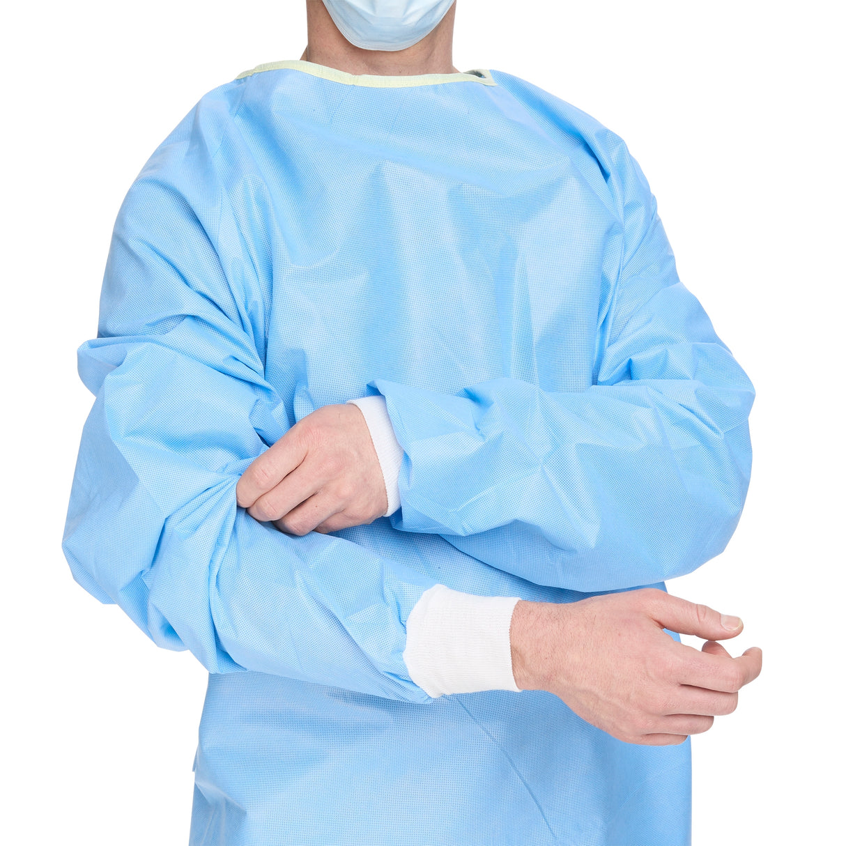 Non-Reinforced Surgical Gown with Towel ULTRA 2X-Large Blue Sterile AAMI Level 3 Disposable - BeHope