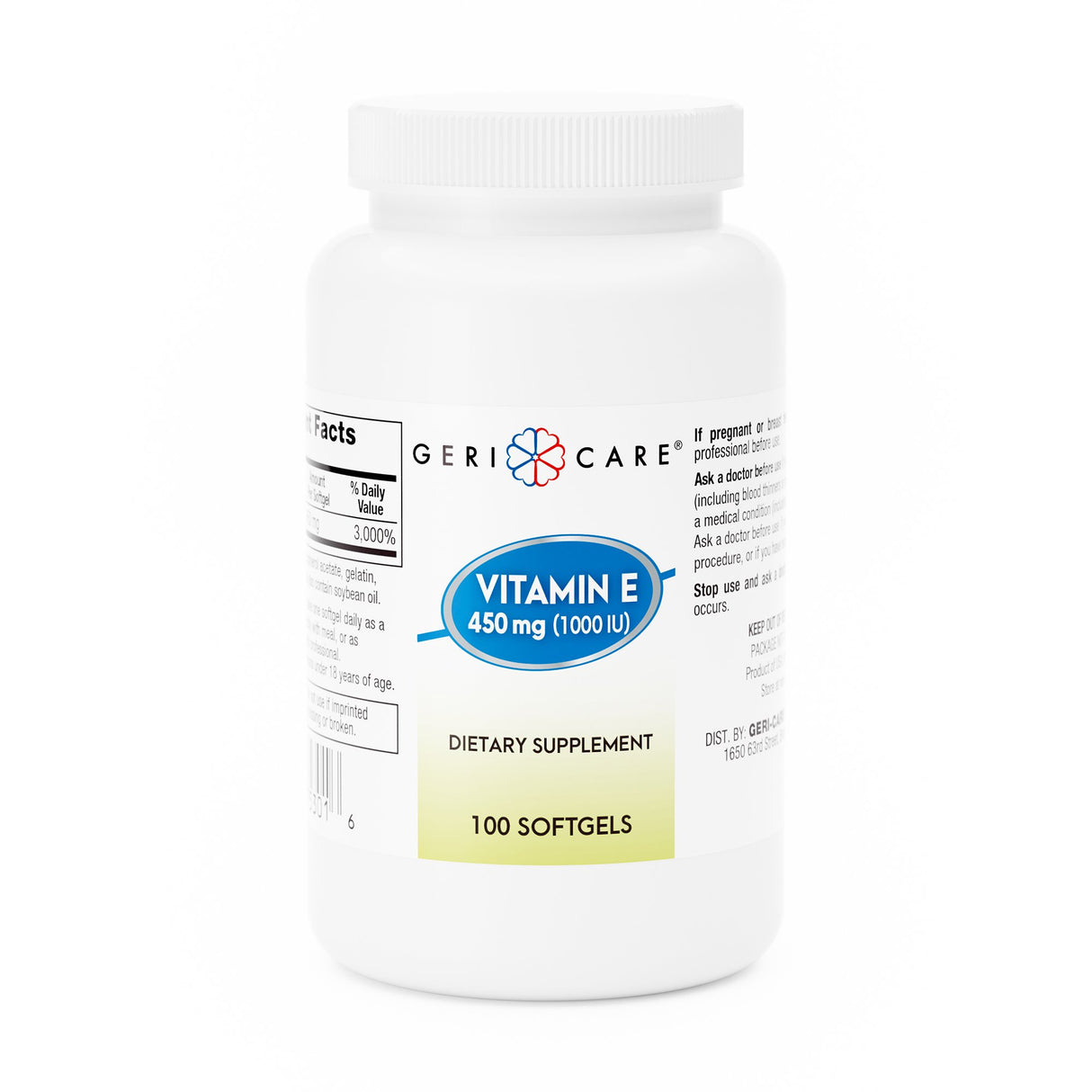 Vitamin Supplement McKesson Brand Vitamin E 1,000 IU Strength Softgel 100 per Bottle - BeHope