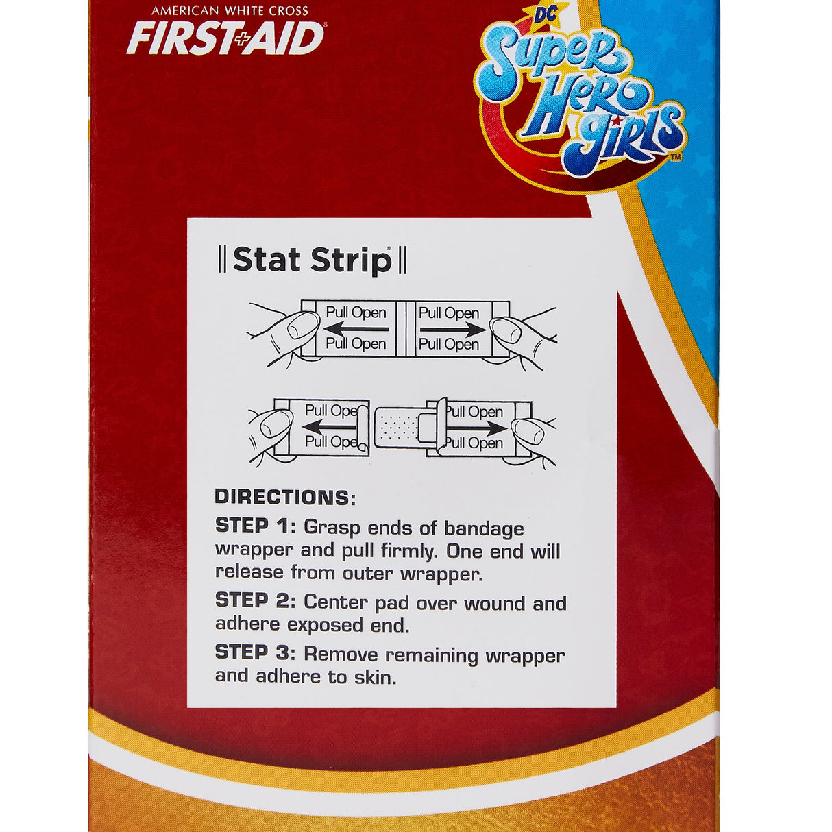 Adhesive Strip Stat Strip® Plastic Kid Design (DC Super Hero Girls) 3/4 X 3 Inch Sterile - BeHope