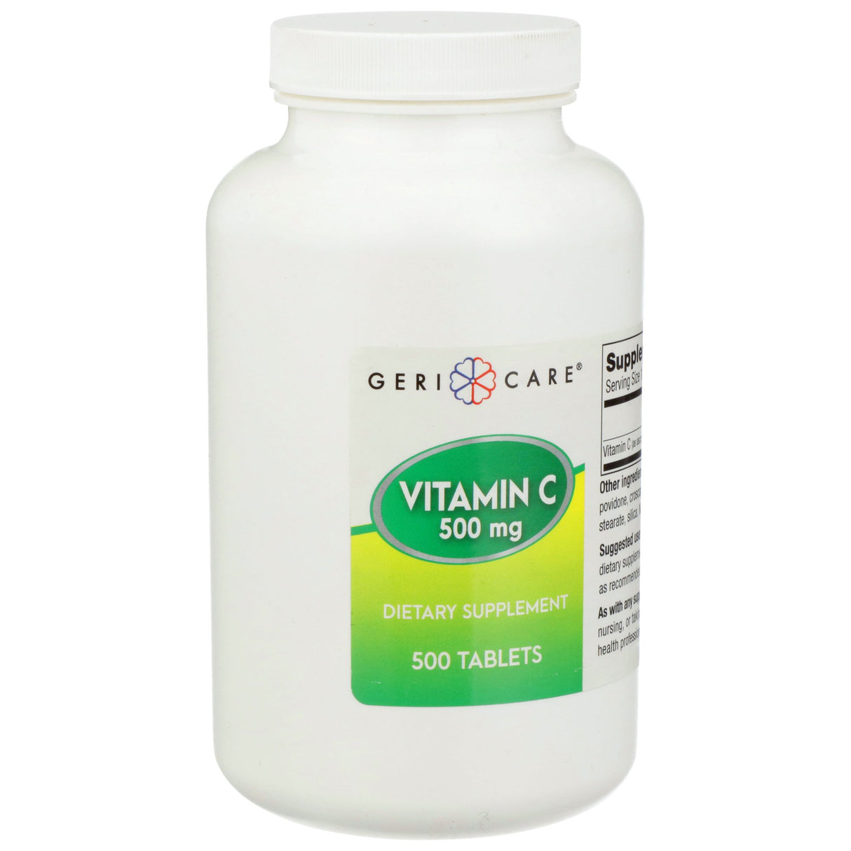 Vitamin C Supplement Geri-Care® Ascorbic Acid 500 mg Strength Tablet 500 per Bottle - BeHope