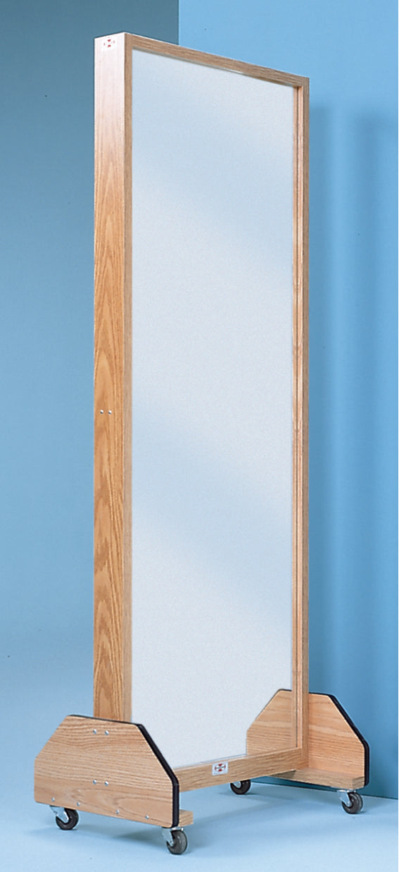 Glass Portable Mirror 27 X 72 Inch Oak - BeHope