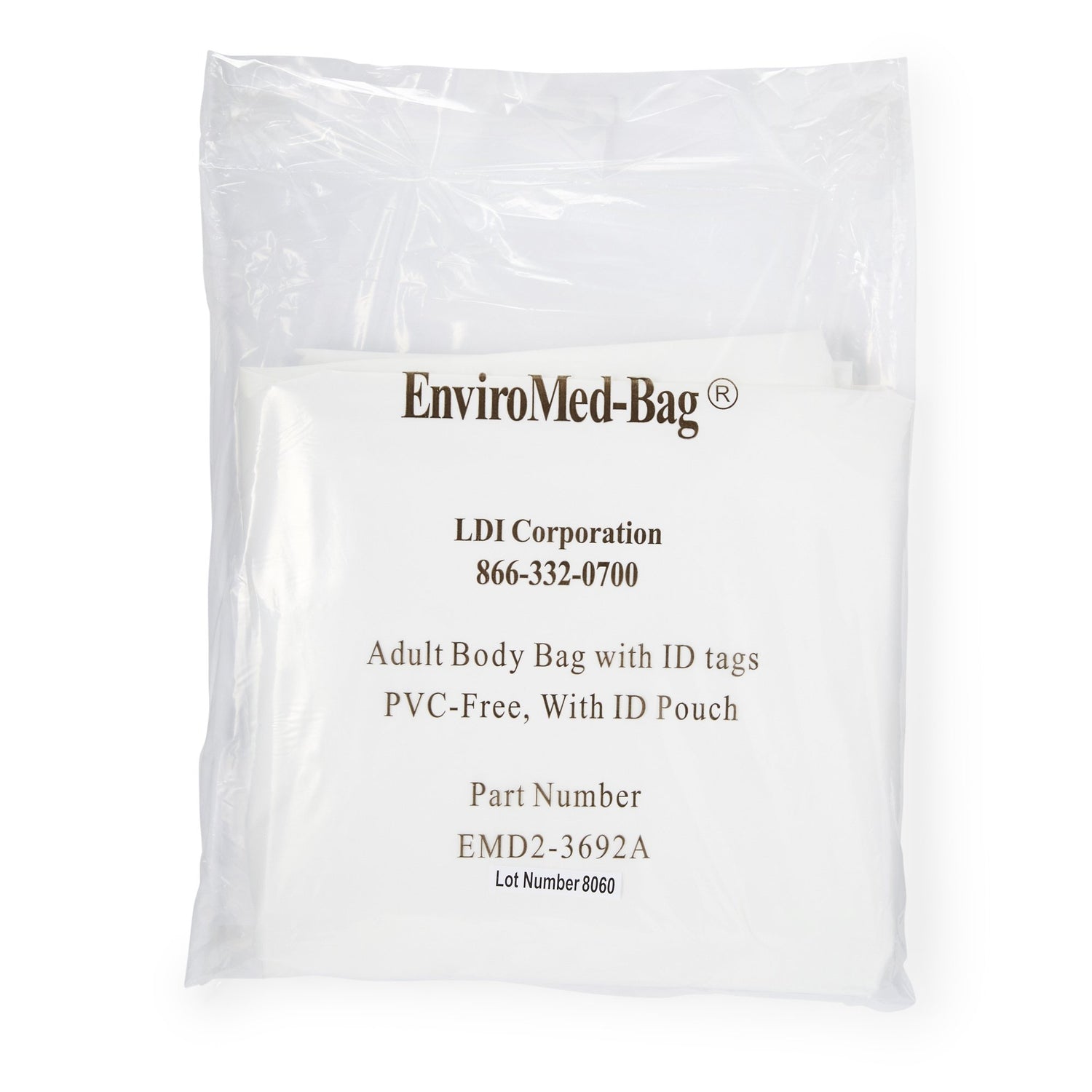 Post Mortem Bag EnviroMed-Bag® 36 W X 92 L Inch One Size Fits Most Olefin Film Zipper Closure, Envelope Style - BeHope