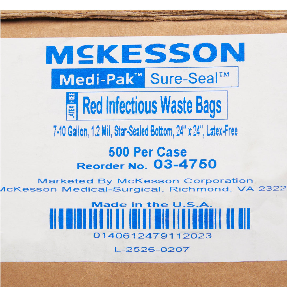 Biohazard Waste Bag McKesson Biohazard Symbol / Infectious Waste 7 to 10 gal. Red 24 X 24 Inch - BeHope