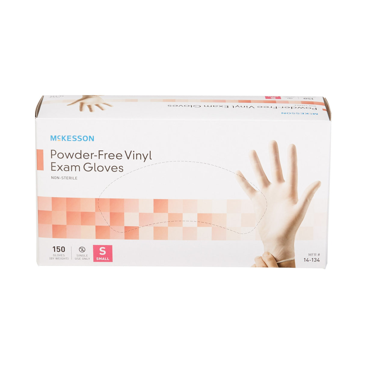 Exam Glove McKesson Small NonSterile Vinyl Standard Cuff Length Smooth Clear Not Rated - BeHope