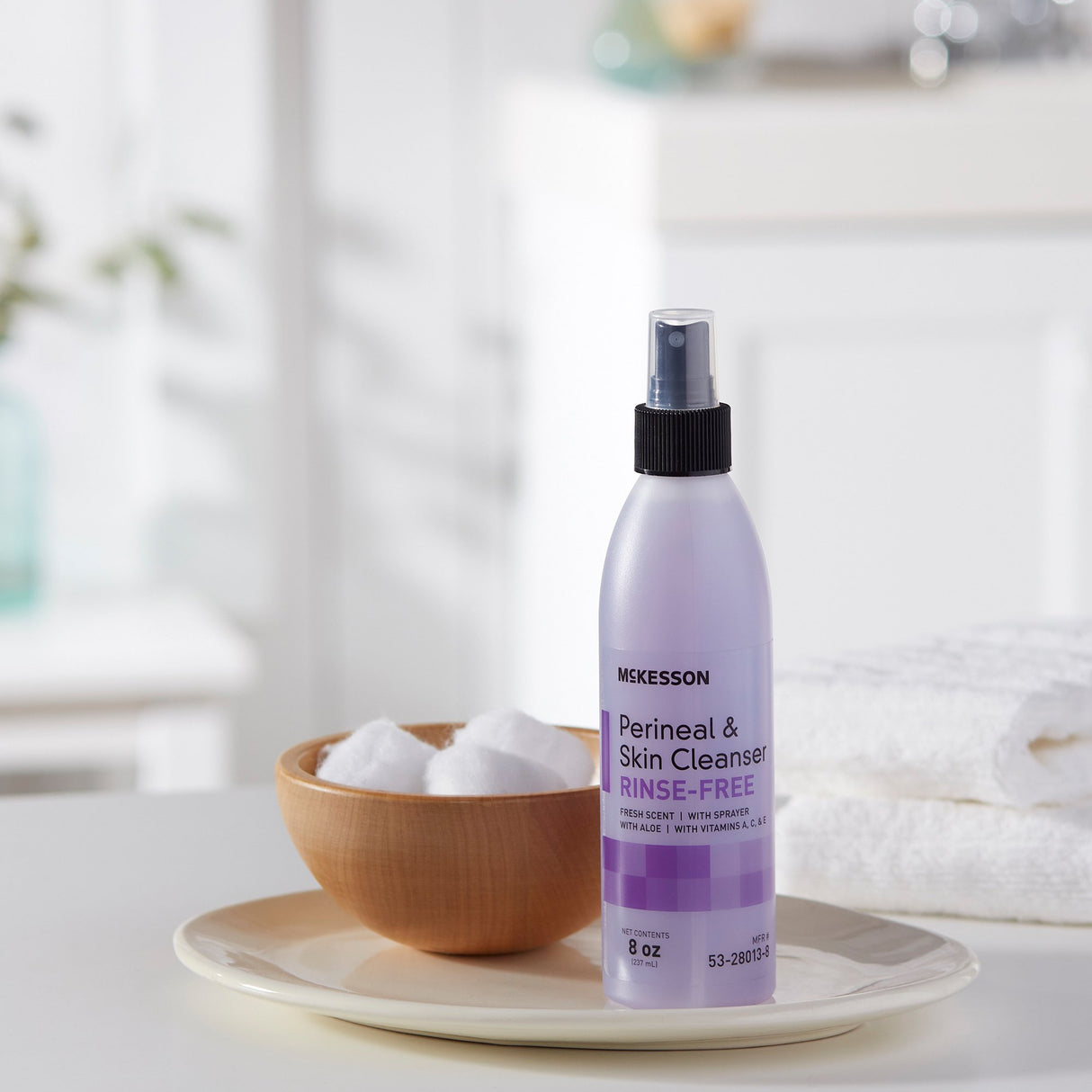 Rinse-Free Perineal Wash McKesson Liquid 8 oz. Pump Bottle Fresh Scent - BeHope