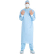 Fabric-Reinforced Surgical Gown with Towel ULTRA X-Large Blue Sterile ASTM D4966 Disposable - BeHope