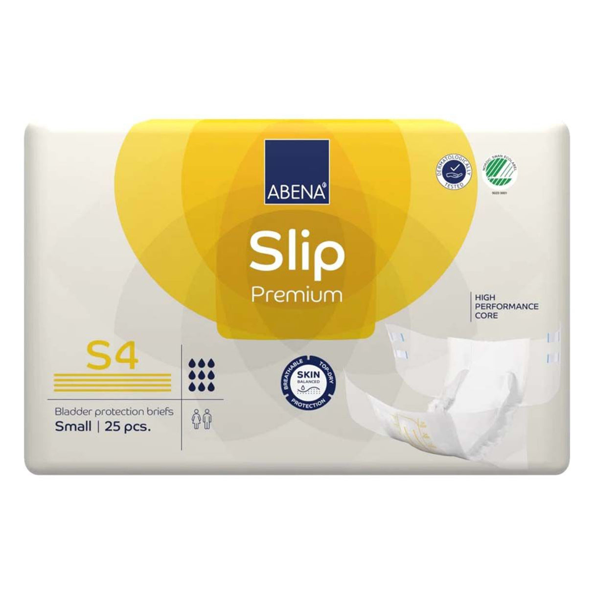 Unisex Adult Incontinence Brief Abena® Slip Premium S4 Small Disposable Heavy Absorbency - BeHope