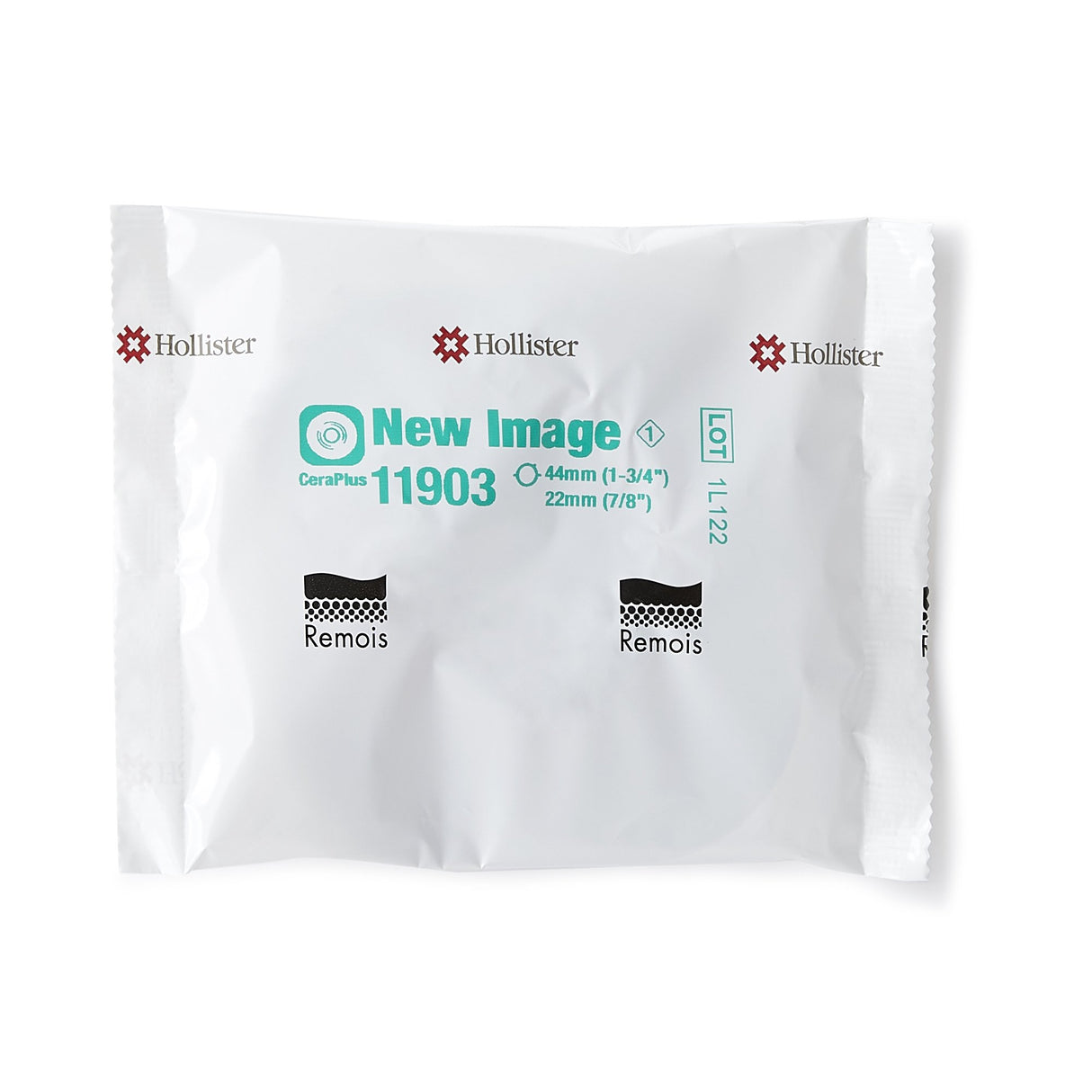 Ostomy Barrier New Image™ CeraPlus™ Precut, Extended Wear Adhesive Tape Borders 44 mm Flange Green Code System 7/8 Inch Opening - BeHope