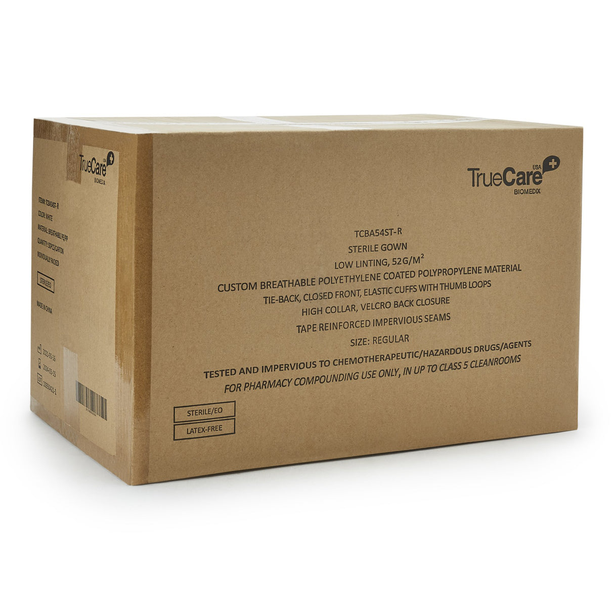 Chemotherapy Procedure Gown One Size Fits Most White Sterile ASTM F739-12 Disposable - BeHope