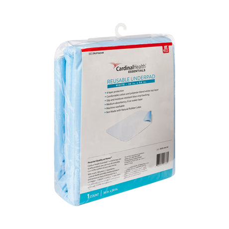 Reusable Underpad Cardinal Health™ Essentials 36 X 54 Inch Polyester / Rayon Moderate Absorbency - BeHope