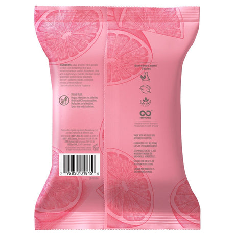 Facial Cleansing Towelette Burt's Bees® Clarifying Soft Pack Pink Grapefruit Scent 30 Count - BeHope