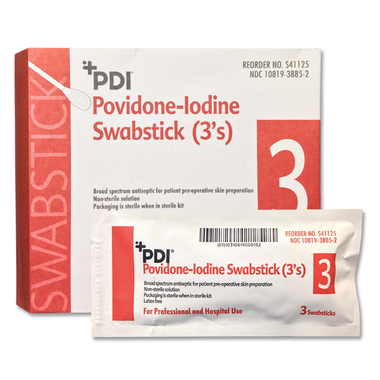 Impregnated Swabstick PDI® 10% Strength Povidone-Iodine Individual Packet NonSterile - BeHope