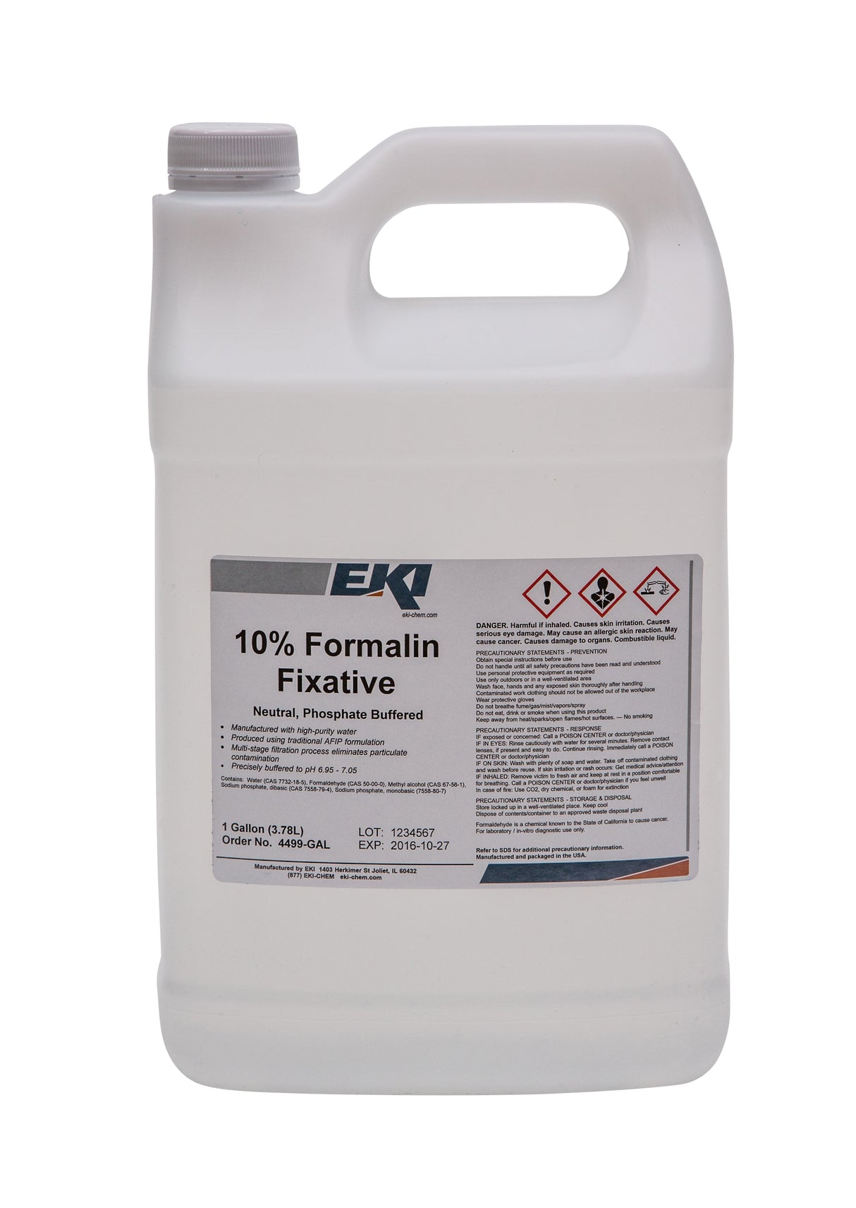 Histology Reagent Neutral Phosphate Buffered Formalin Fixative 10% 1 gal. - BeHope